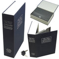 Small Blue Book Safe with Keys - Discreet Dictionary Design for valuables