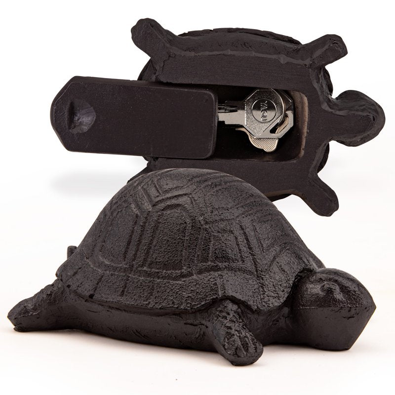 Outdoor Fake Rock Turtle Key Hider Disguised Garden Security Safe for Spare Keys