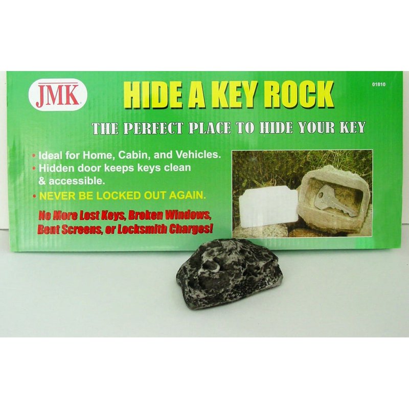 Outdoor Fake Rock Key Hider - Weatherproof Emergency Spare Lock Box