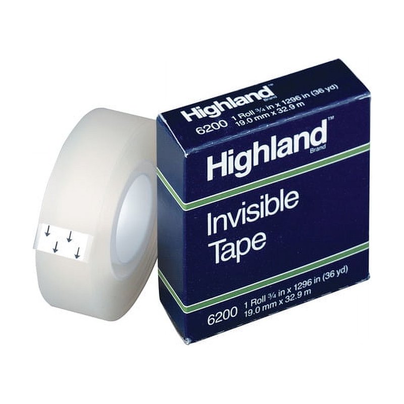 Invisible Office Tape 0.75 Inch x 36 Yards Matte, Clear, Dispenser-Free