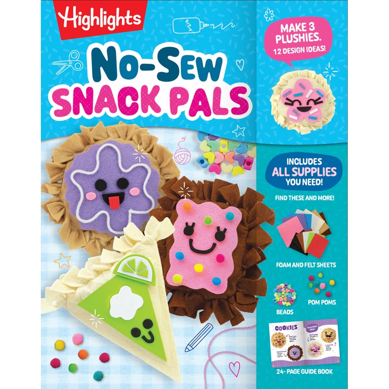 No-Sew Felt Craft Kit for Kids - Make Kawaii Snack Pillows & Felt Food