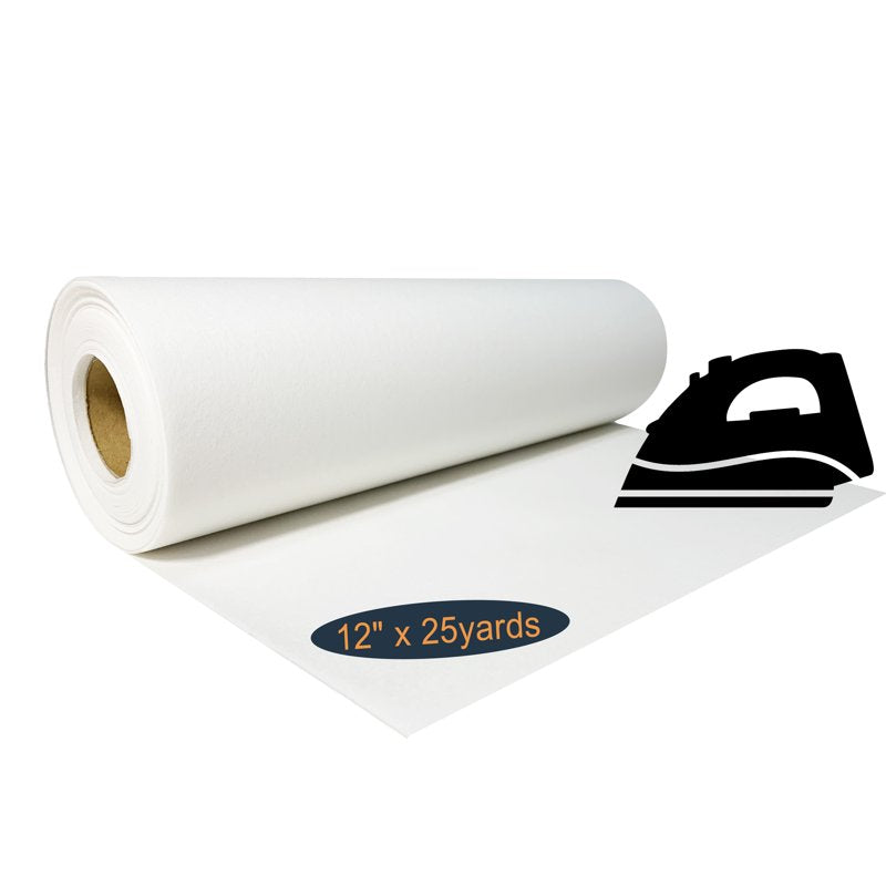 Fusible Iron-On Tearaway Embroidery Stabilizer Roll 12 x 25 Yards
