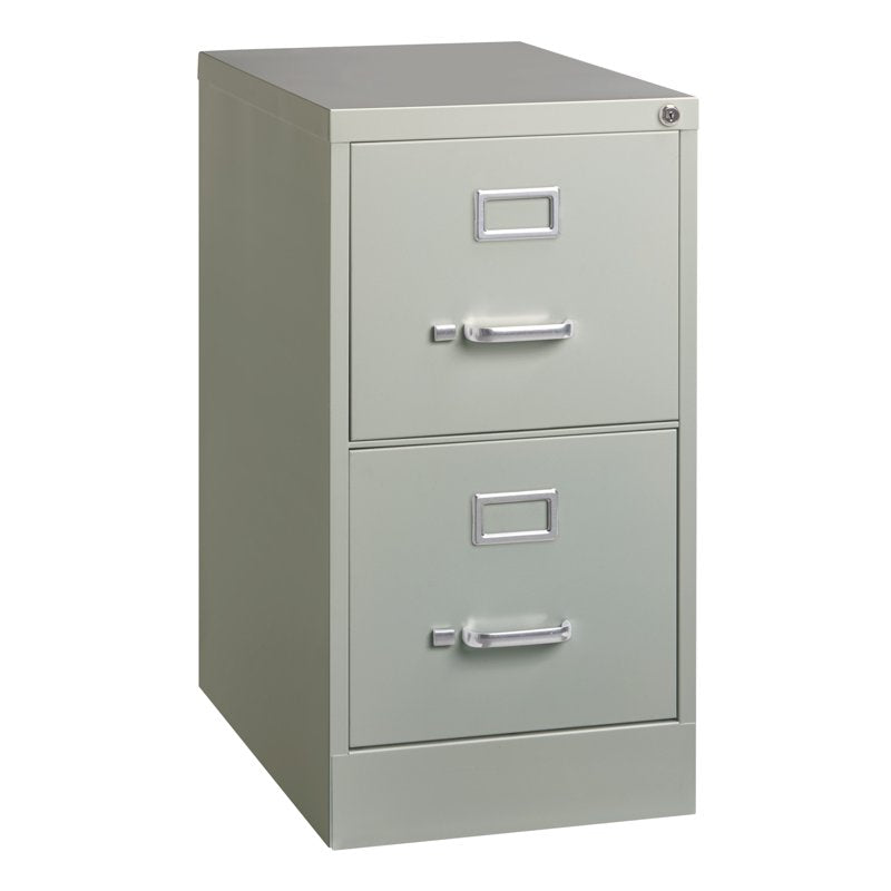 Horizontal Metal File Cabinet with Lock & 2 Drawers - Commercial Grade