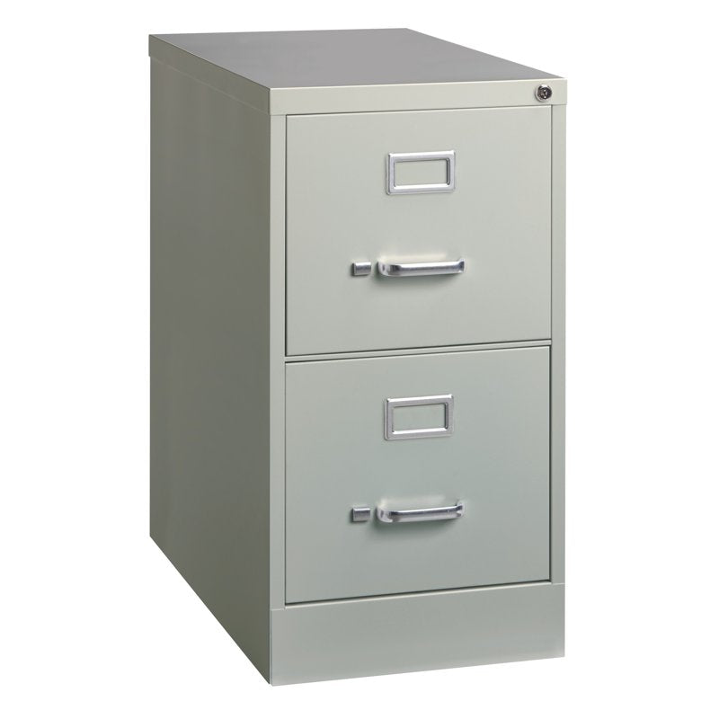 Deep Metal 2-Drawer File Cabinet - Letter Width Vertical Storage
