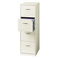 18-Inch Deep Metal File Cabinet with 4 Drawers - Pearl White Office Storage