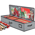 Gift Wrap Storage Container Holds 27 Rolls Underbed Organizer with Ribbons and Bows