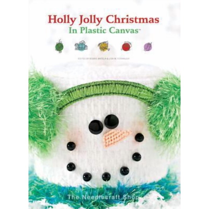 Holly Jolly Christmas Plastic Canvas Craft Book Hardcover - Holiday Decorations