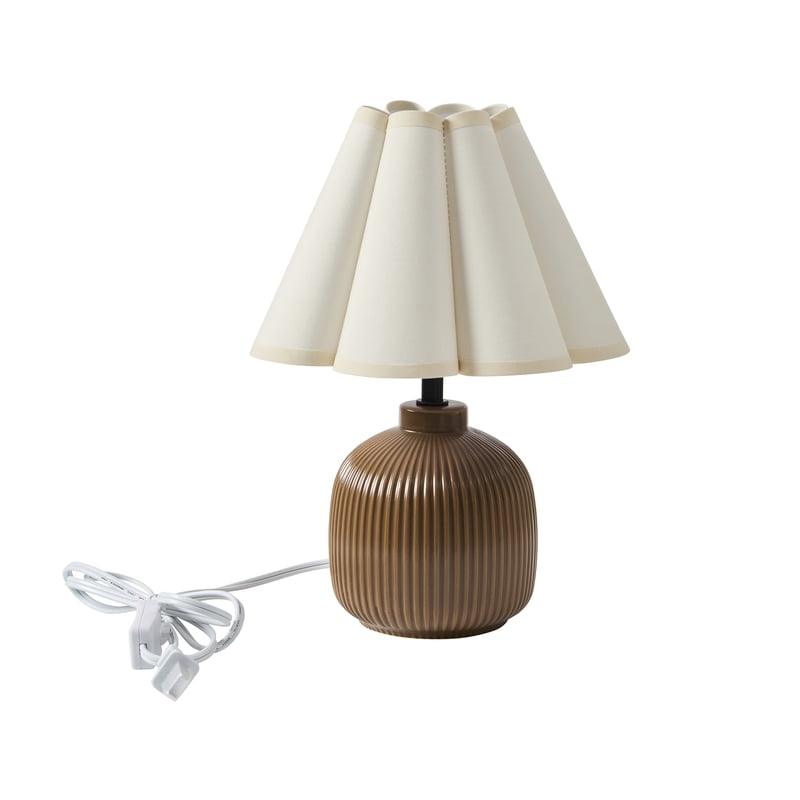 12.5-Inch Ceramic Table Lamp with Fabric Shade – Multiple Finish Options