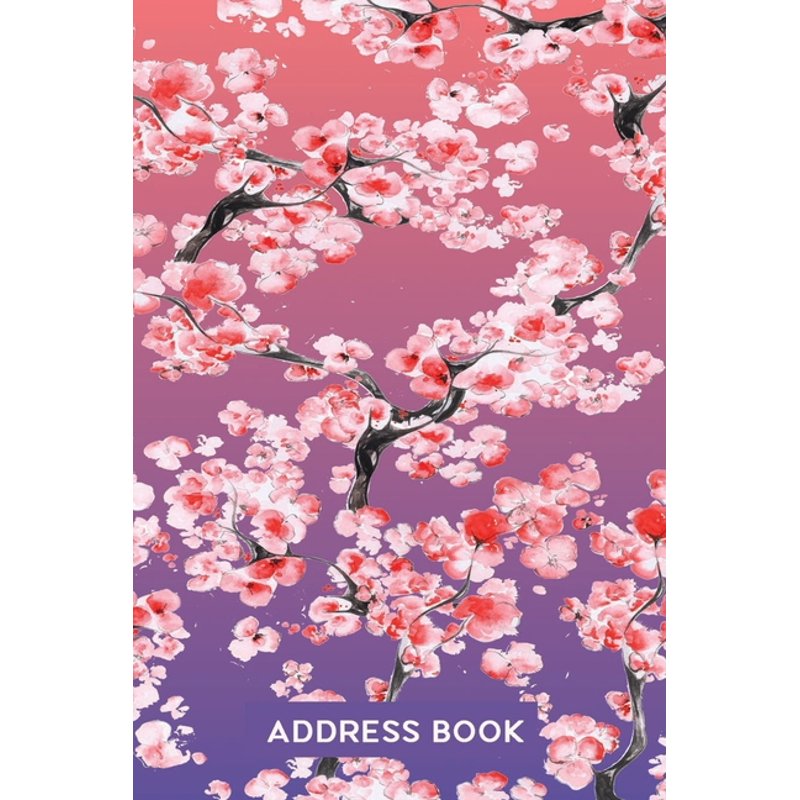 Pink Cherry Blossom Address Book for Women & Girls - 157 Pages, 6x9 Organizer
