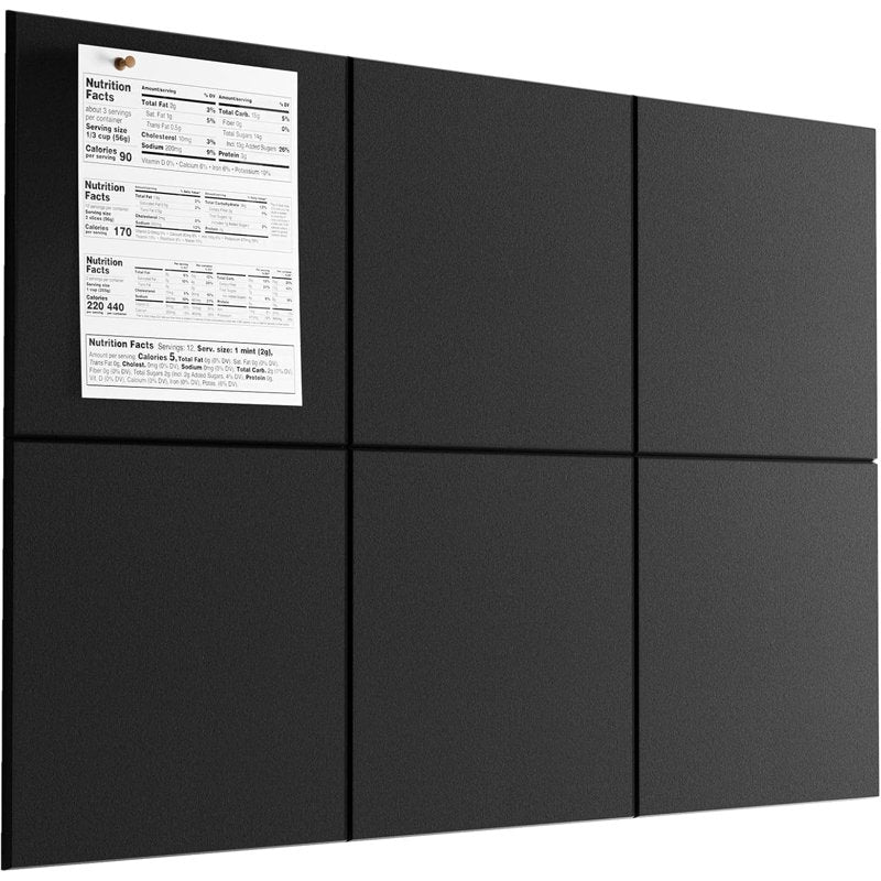 Large Felt Bulletin Board Panels - 36x24 Inches, Cork Board Alternative with Push Pins & Adhesive Tabs for Office & Home