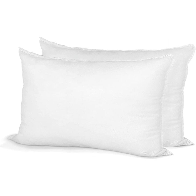 Standard Pillow Inserts 20x36 Inches Polyester Filled, Pack of 2