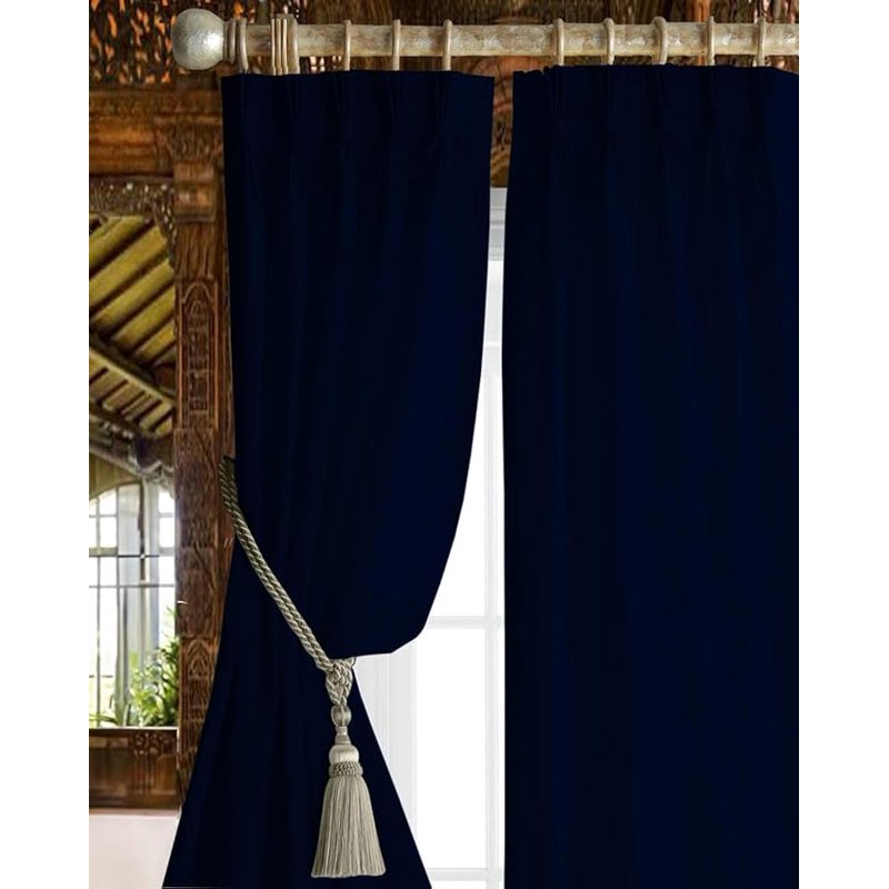 Blackout Pinch Pleat Curtains - Thermal Insulated Room Darkening Drapes