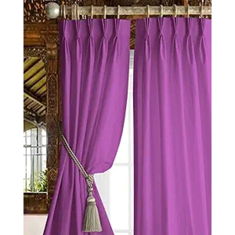 Blackout Pinch Pleat Curtains for Room Darkening | Insulated Window Drapes