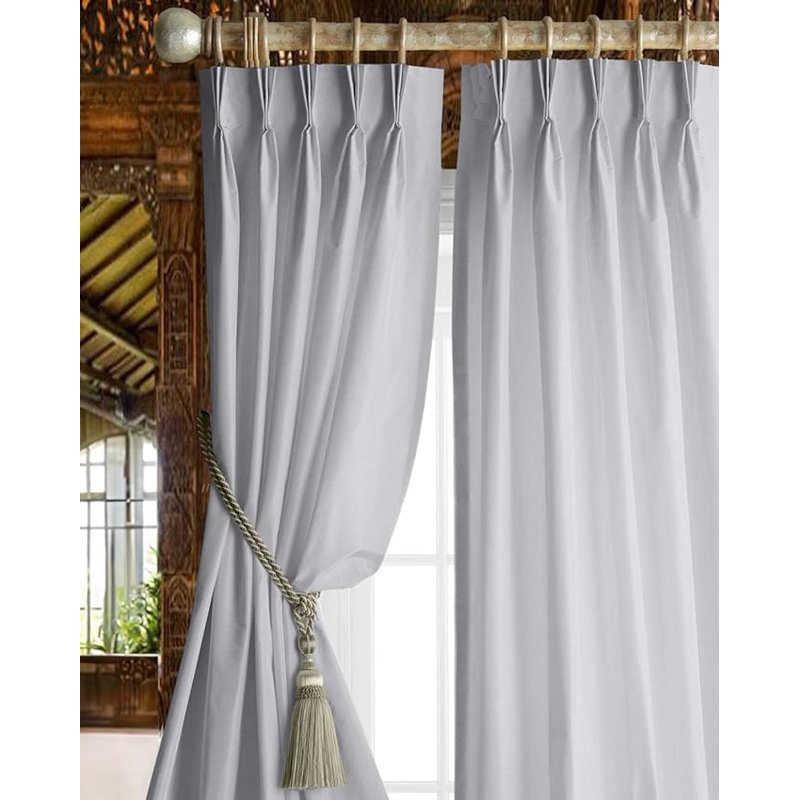 Blackout Pleated Curtains - Thermal Insulated Room Darkening Drapes