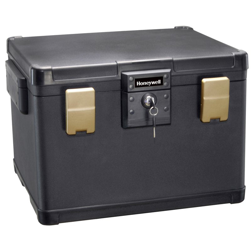 Fireproof Waterproof Safe Box 1.06 Cu Ft with Key Lock for Documents & Valuables
