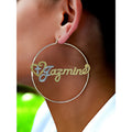 Personalized Hoop Name Earrings - Religious Jewelry for Women, Gold or Silver Plated