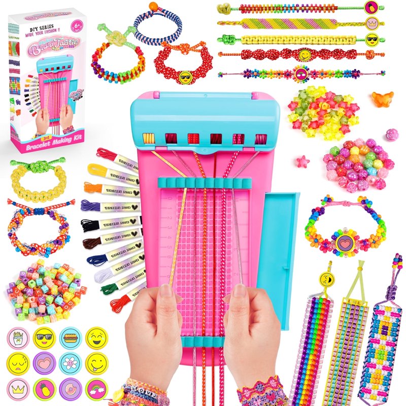 Kids Friendship Bracelet Maker Kit - DIY Jewelry Craft Set for Girls