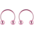 Pink Horseshoe Earrings Set - Surgical Steel Hypoallergenic Women’s Jewelry