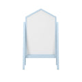 Kids Classroom Easel with Chalkboard & Dry Erase Surface - Blue Double Sided Art Station