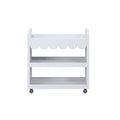 Kids Art & Storage Cart with Chalkboard - White, Multi-Use Kids Room Furniture