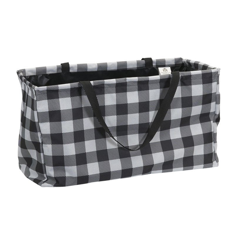 Water-Resistant Canvas Utility Tote with Handles - Rectangular Storage Bag