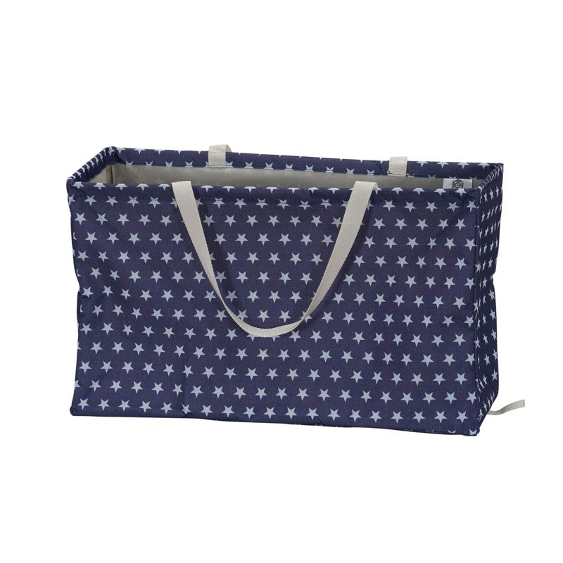 Water-Resistant Canvas Utility Tote with Handles - Large Storage Organizer