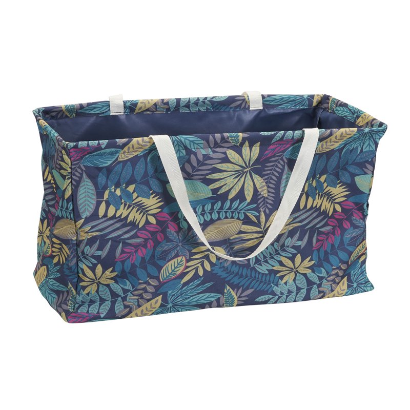 All-Purpose Utility Tote Bag with Tropical Floral Pattern — Versatile Storage Container