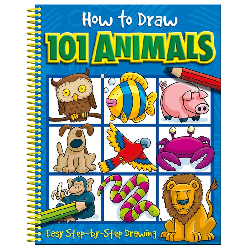 Children's Drawing Book - Learn to Draw 101 Animals for Kids Ages 5+