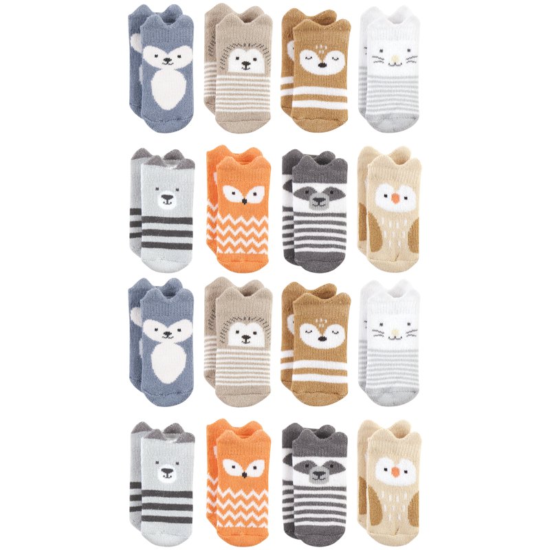 Cotton Rich Baby Socks Pack - Multicolor Boy Woodland 0-6 Months
