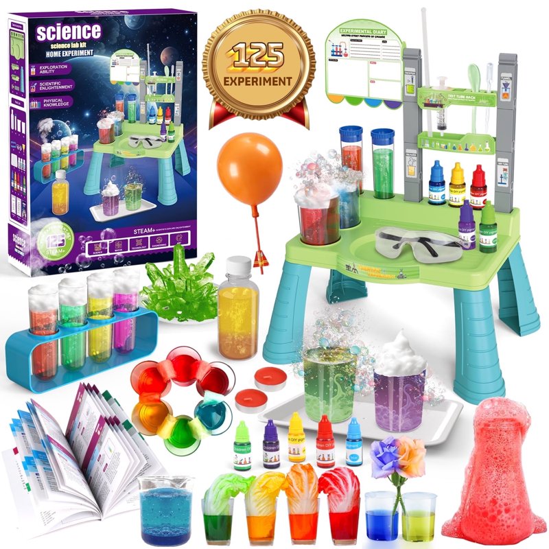 Kids Science Kit with 125 Experiments - STEM Learning & Educational Toys for Ages 4-12