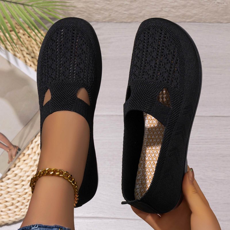 Orthopedic Women’s Mesh Slip-On Shoes with Arch Support & Lightweight Non-Slip Outsole