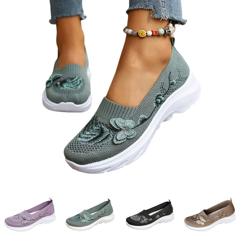 Orthopedic Women's Slip-On Shoes with Arch Support & Non-Slip Sole - Lightweight & Breathable