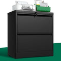 2-Drawer Lateral File Cabinet with Lock - Metal Office Storage for Letter & Legal Files