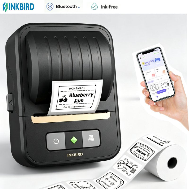 INKBIRD Bluetooth Portable Label Maker Machine with tape Thermal