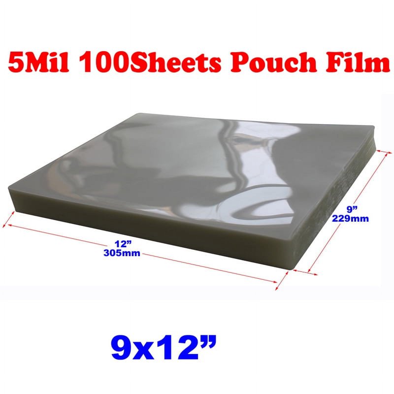 9x12 Inch Clear Laminating Pouch Film 100 Sheets for Thermal Hot Laminator