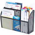 Magnetic Mesh Wall Mount Pencil Holder Organizer - Space Saving Office & Locker Storage
