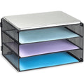 3-Tier Metal Desk File Organizer for Office & Home Storage