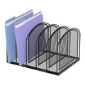 5 Compartment Metal Mesh Desk Organizer for Files and Documents