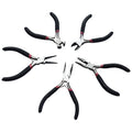 Jewelry Pliers Set 5 Pieces - Round Nose, Long Nose, Bent Nose, Cutters for Beading & Wire Work