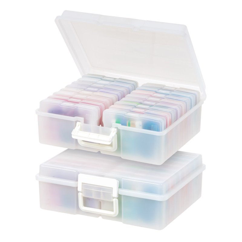 Multi-Purpose Photo & Craft Storage Case with 16 Compartments - 4x6 Inches