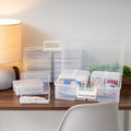 4x6 Photo Storage Box Set - Clear Craft Organizer for Photos & Small Items - 2 Pack