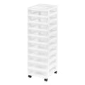 Rolling Plastic Storage Cart with Drawers for Classroom and Home Organization