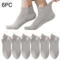 IYTR Mens Socks Mesh Ventilation Footies 6 Pairs Gray - Non Slip Lightweight
