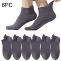 Mens Socks 6 Pairs Mesh Non Slip Footies - Purple, Free Size