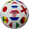 Soccer Ball Size 3 with Multicolor Flag Design, PVC, Training Ball