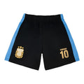 Icon Sports Argentina Official Youth Soccer Shorts - YXL Black with Blue Stripe, 10 Messi