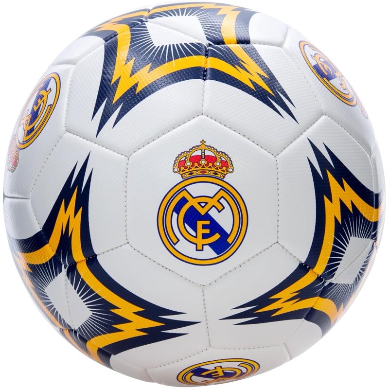 Size 5 Real Madrid Official Soccer Ball - Prism White Edition, Textured
