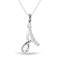 Diamond Alphabet Pendant Necklace for Women Sterling Silver Personalization