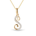 Diamond Alphabet Pendant Necklace for Women - Sterling Silver, 0.04Ct TDW, Custom Initial S