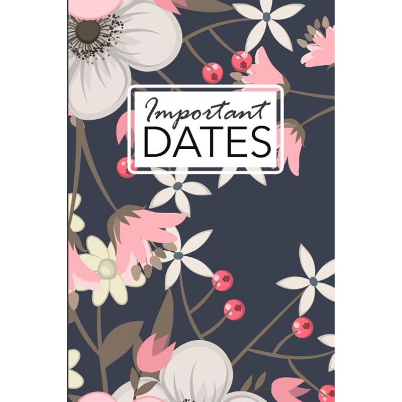 Birthday & Anniversary Reminder Book with Floral Cover - 6x9 Inches
